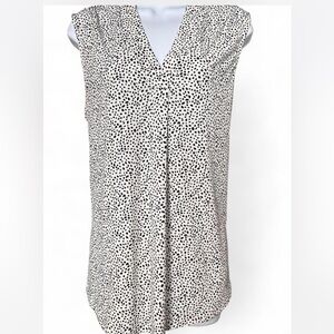 Jones New York Black and White Patterned Blouse